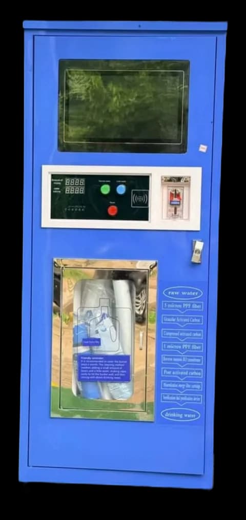 Smart H₂O vending machine unit before branding is applied